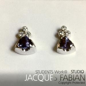 18ct White Gold Diamond and Sapphire earrings